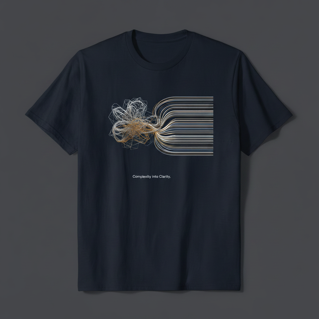 IGRAPHI Signature Tee featuring Complexity into Clarity design on navy